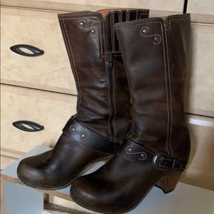 Dansko dark brown boots.